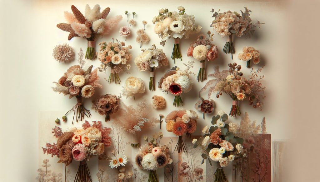 Идеи букетов к Последнему звонку: нюдовые оттенки