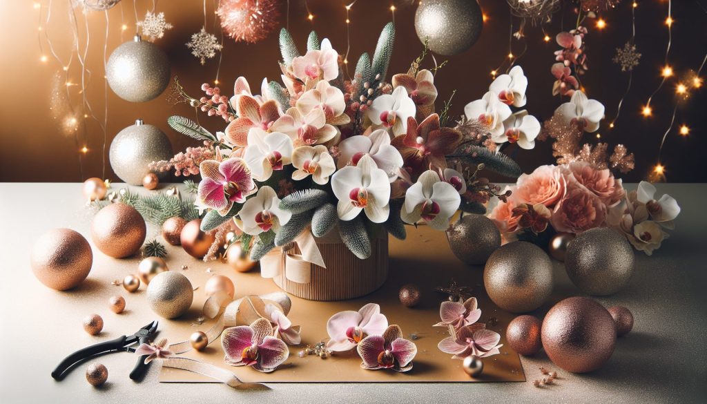 Стильные букеты из орхидеи к Новому году: примеры и тренды