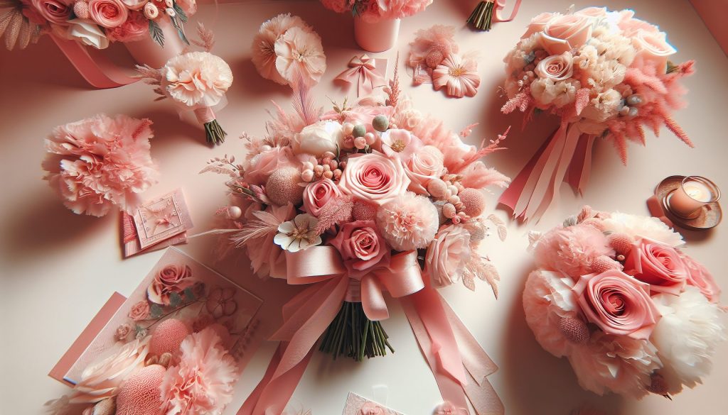 Идеи букетов к Выпускному вечеру: нежно-розовая палитра