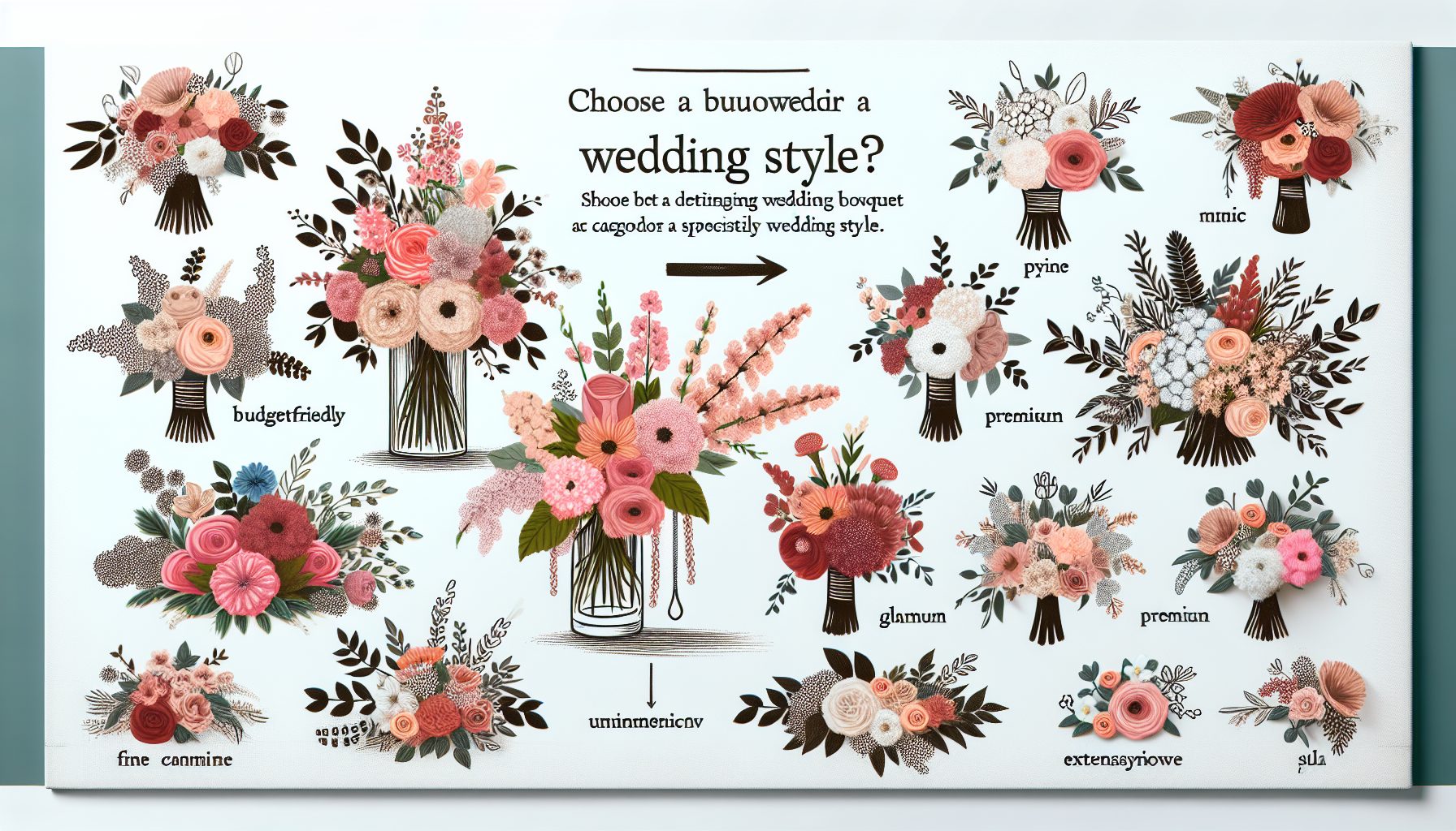 Как подобрать букет под конкретный стиль свадьбы