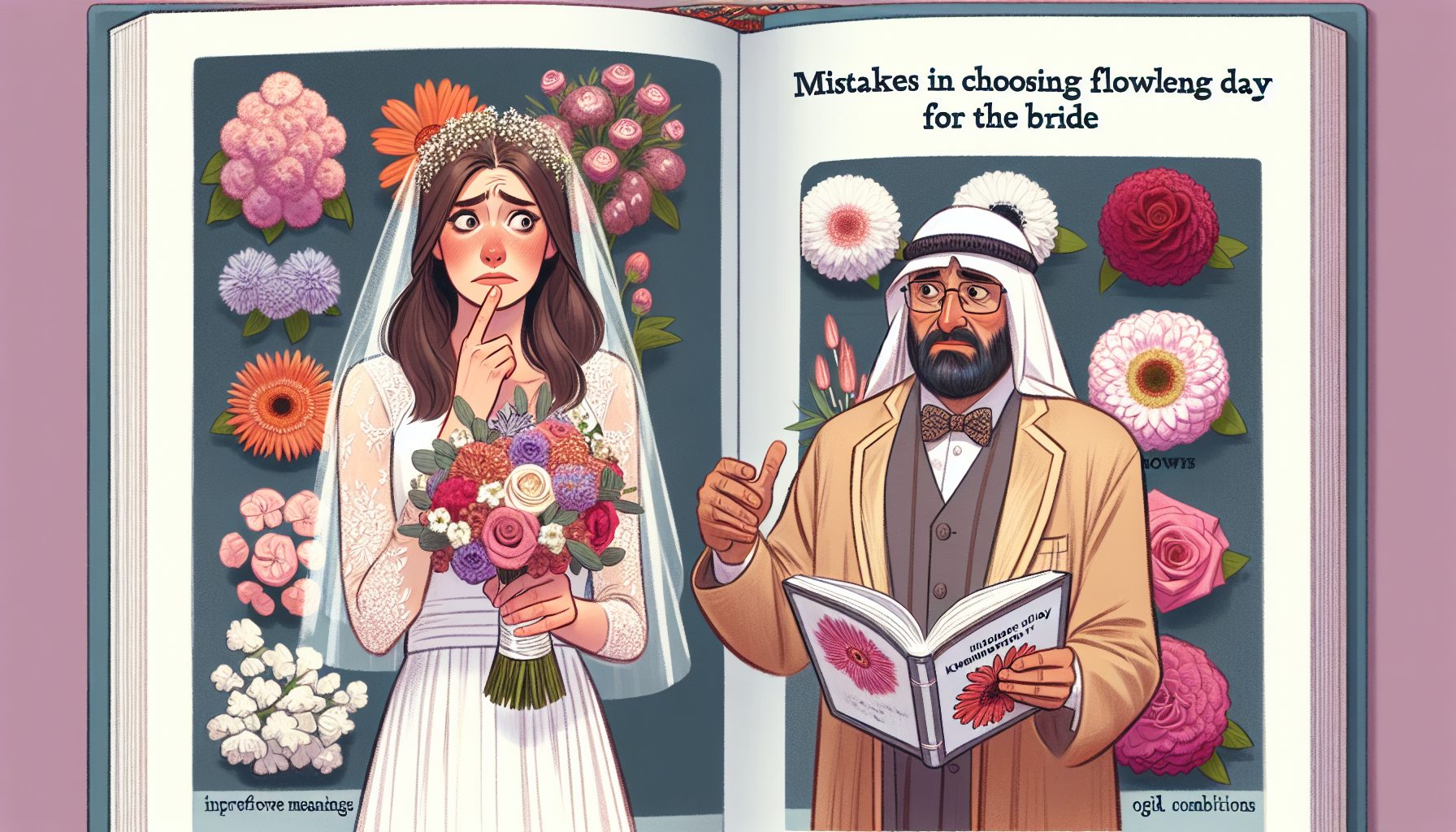 Почему вообще возникают ошибки при выборе цветов к Дню знаний для невесты