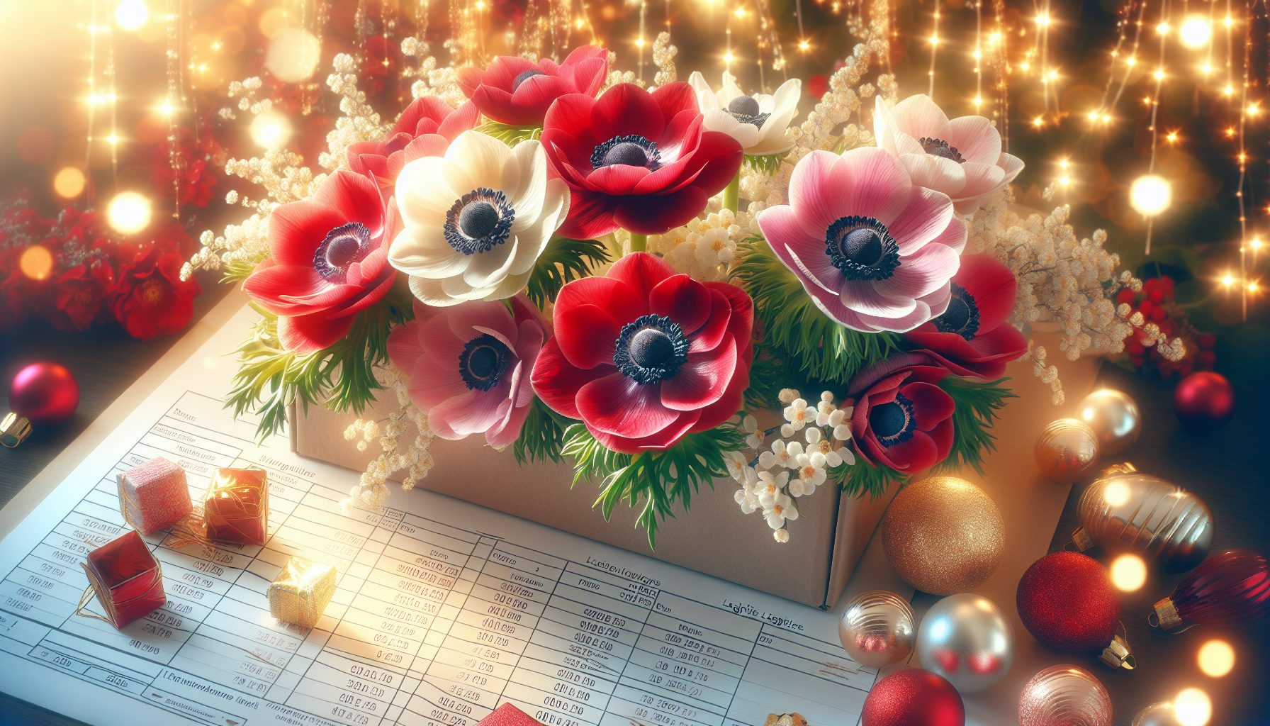 Сезонные анемоны к Новому году: логистика и цены