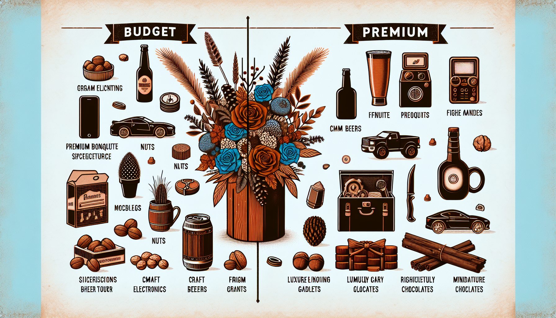 Что включить в мужской букет