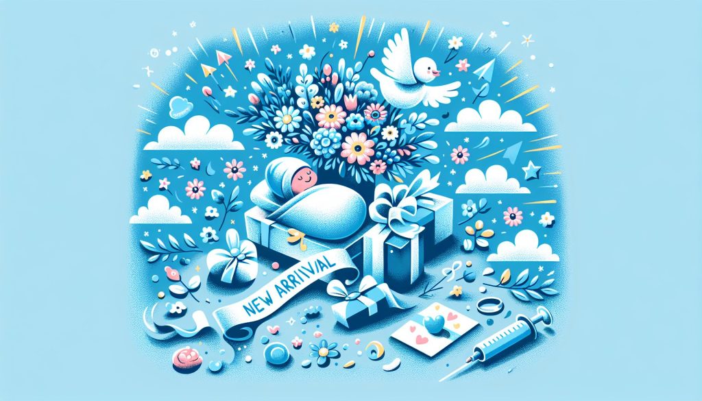 Готовые наборы к Рождению ребёнка: цветы + подарок