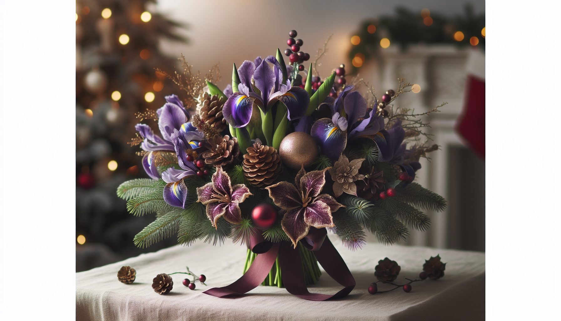 Почему ирисы — неочевидный, но точный выбор для рождественского букета