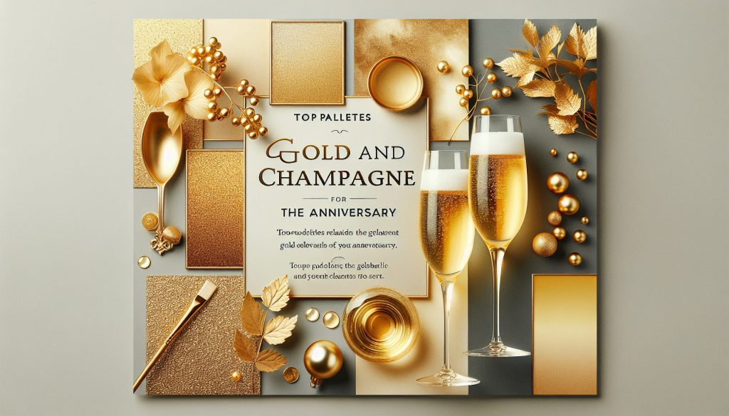 Топ палитр: золото и шампань для Годовщине
