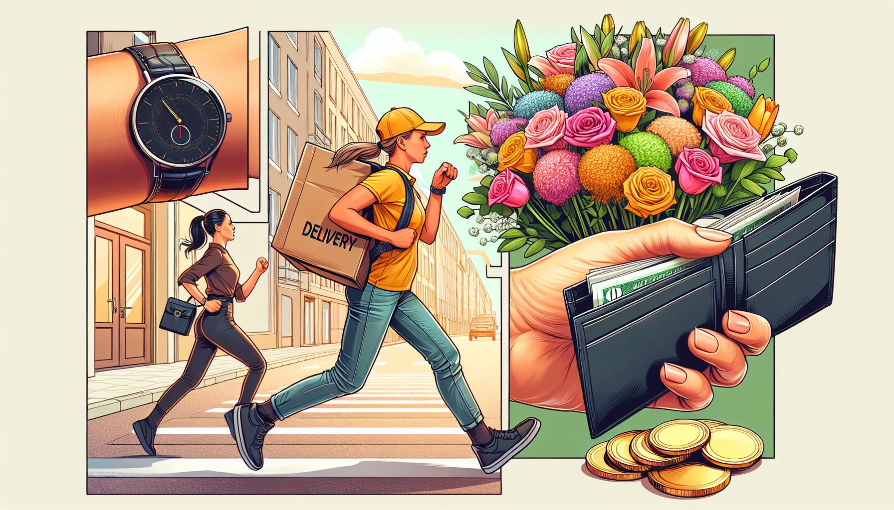 Букеты и курьер: как не опоздать и не разориться