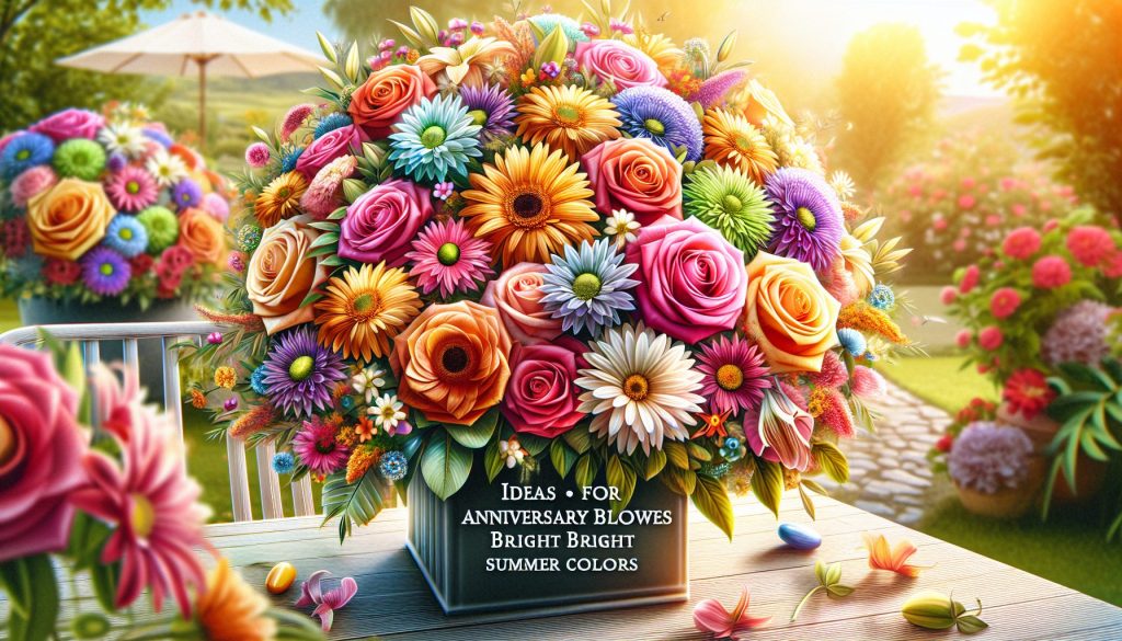 Идеи букетов к Юбилею: яркие летние цвета