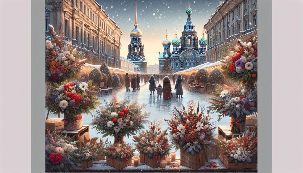 Новому году: готовые сценарии с букетами в Санкт-Петербурге