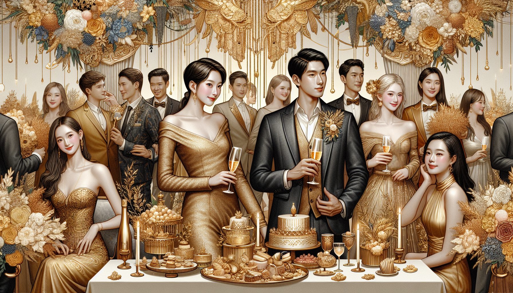 Нарядная палитра для пары и гостей