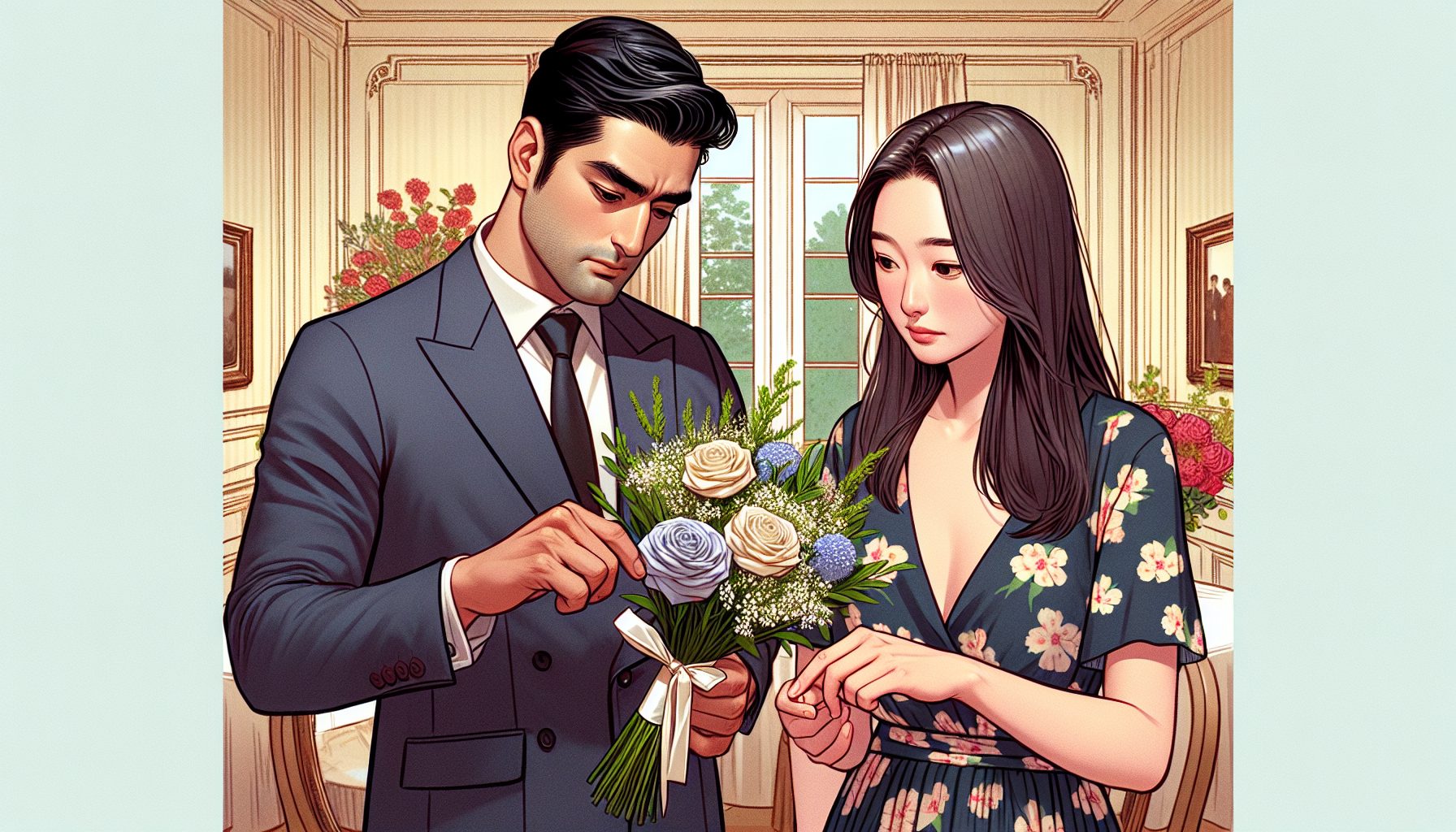 Как держать букет и передавать его