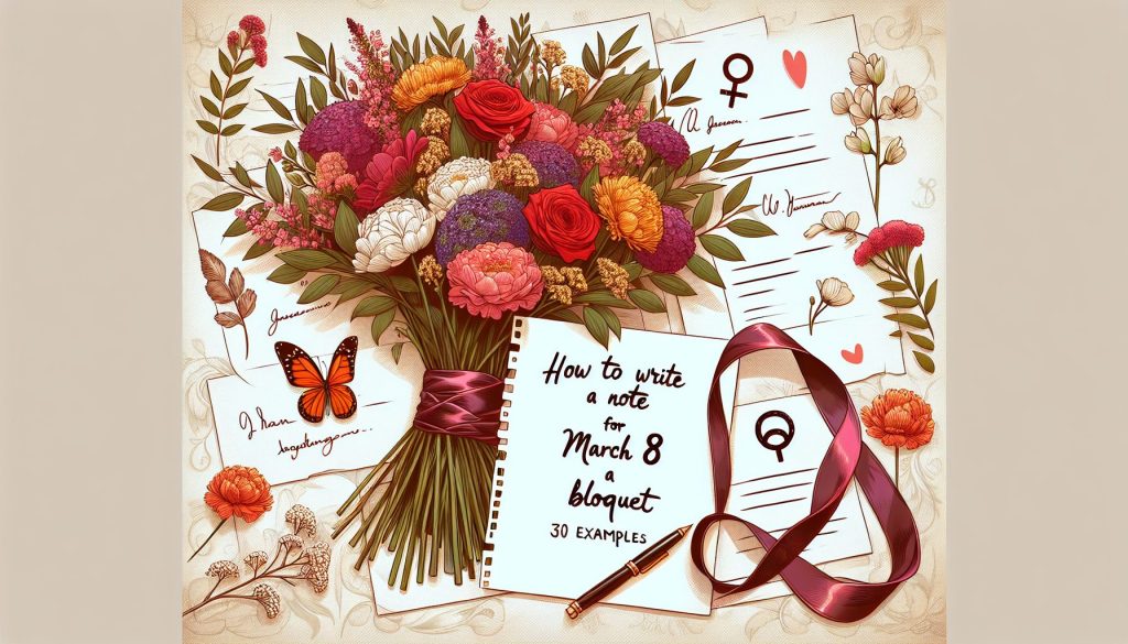 Как написать записку к букету к 8 Марта: 30 примеров