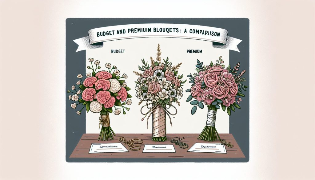 Бюджетные и премиальные букеты к Свадьбе: сравнение