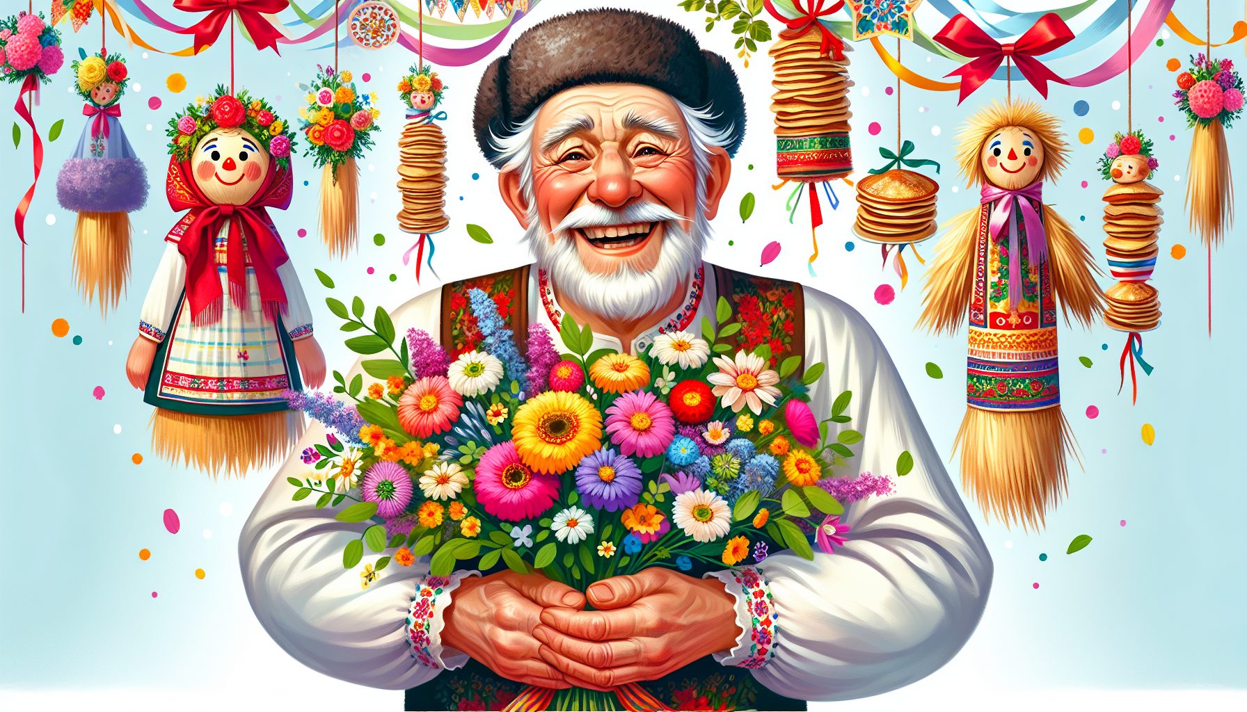 Зачем вообще дарить цветы дедушке на Масленицу