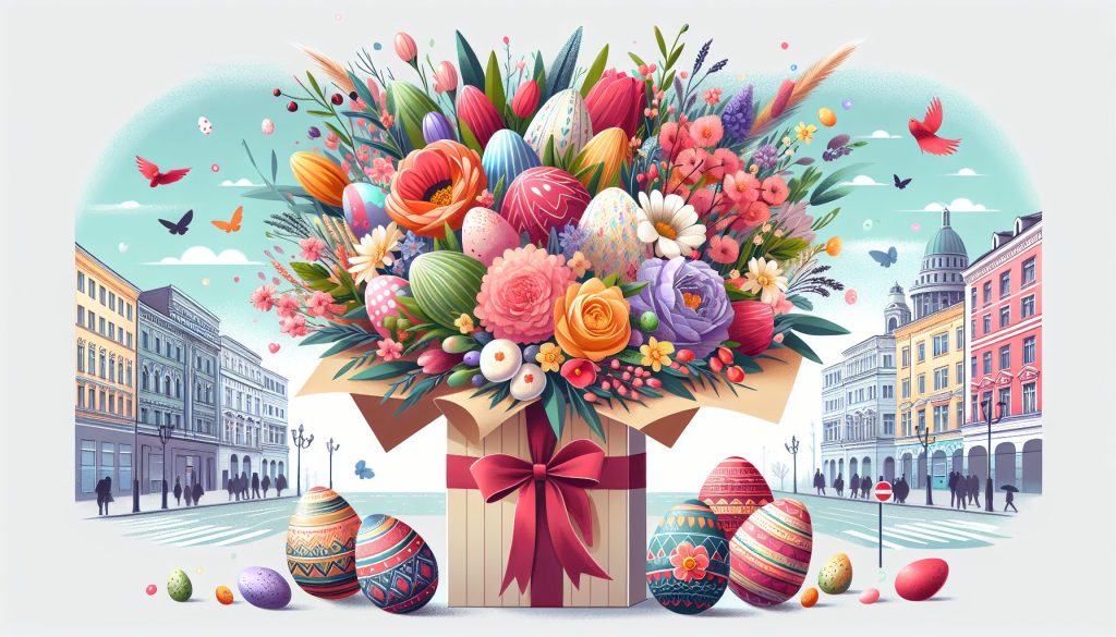 Пасхе: готовые сценарии с букетами где заказать в центре СПб