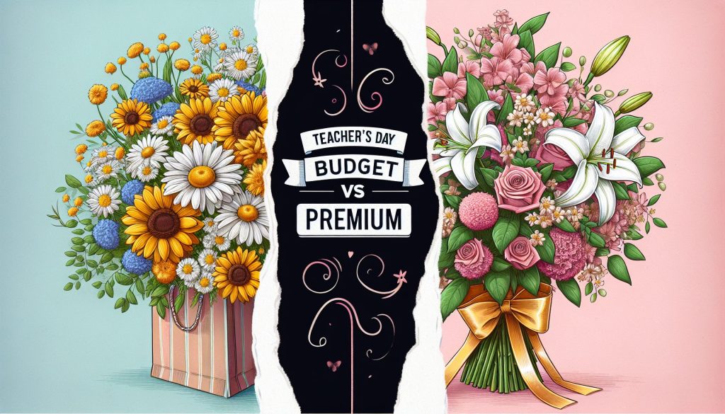 Бюджетные и премиальные букеты к Дню учителя: сравнение
