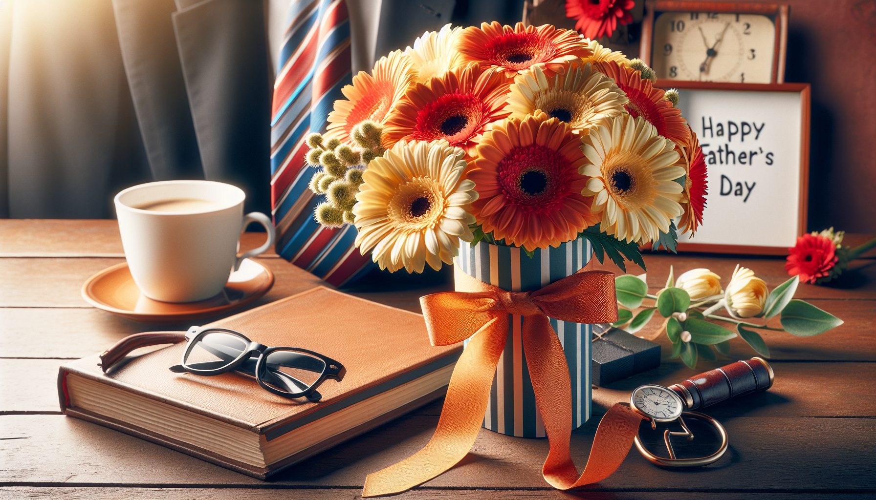 Букет из гербер как часть общей идеи подарка