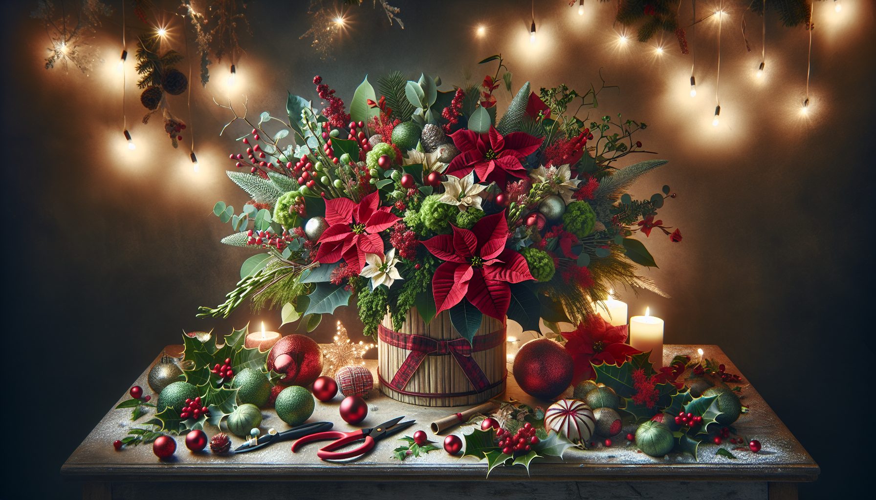 Универсальные букеты к Рождеству: простые формулы