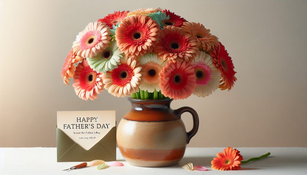Что подарить к Дню отца: букеты из гербер