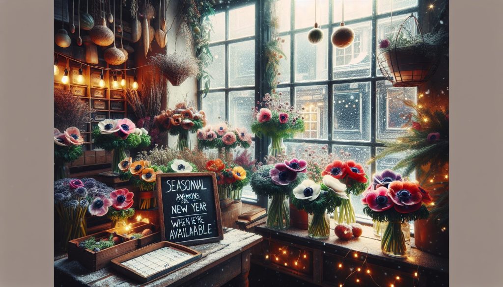 Сезонные анемоны к Новому году: когда они в наличии