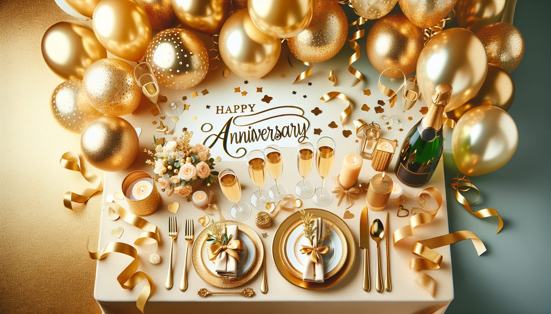 Почему золото и шампань — идеальные цвета для годовщины