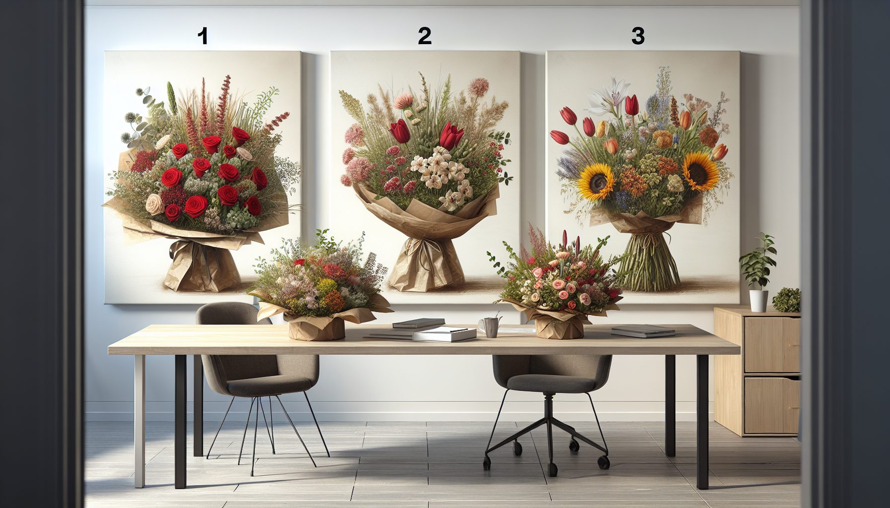 Форматы букетов для офисных коллективов