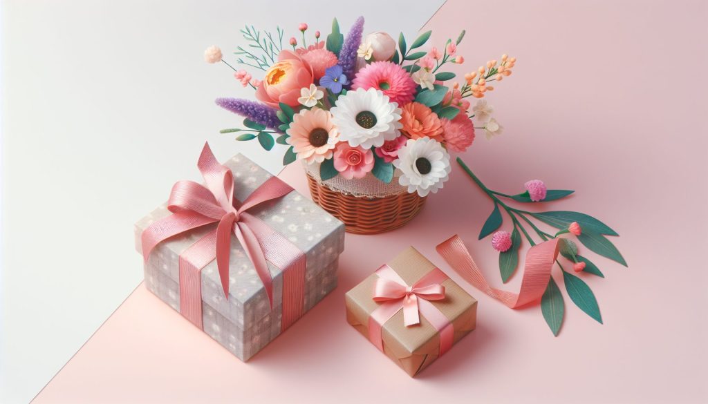 Готовые наборы к 8 Марта: цветы + подарок