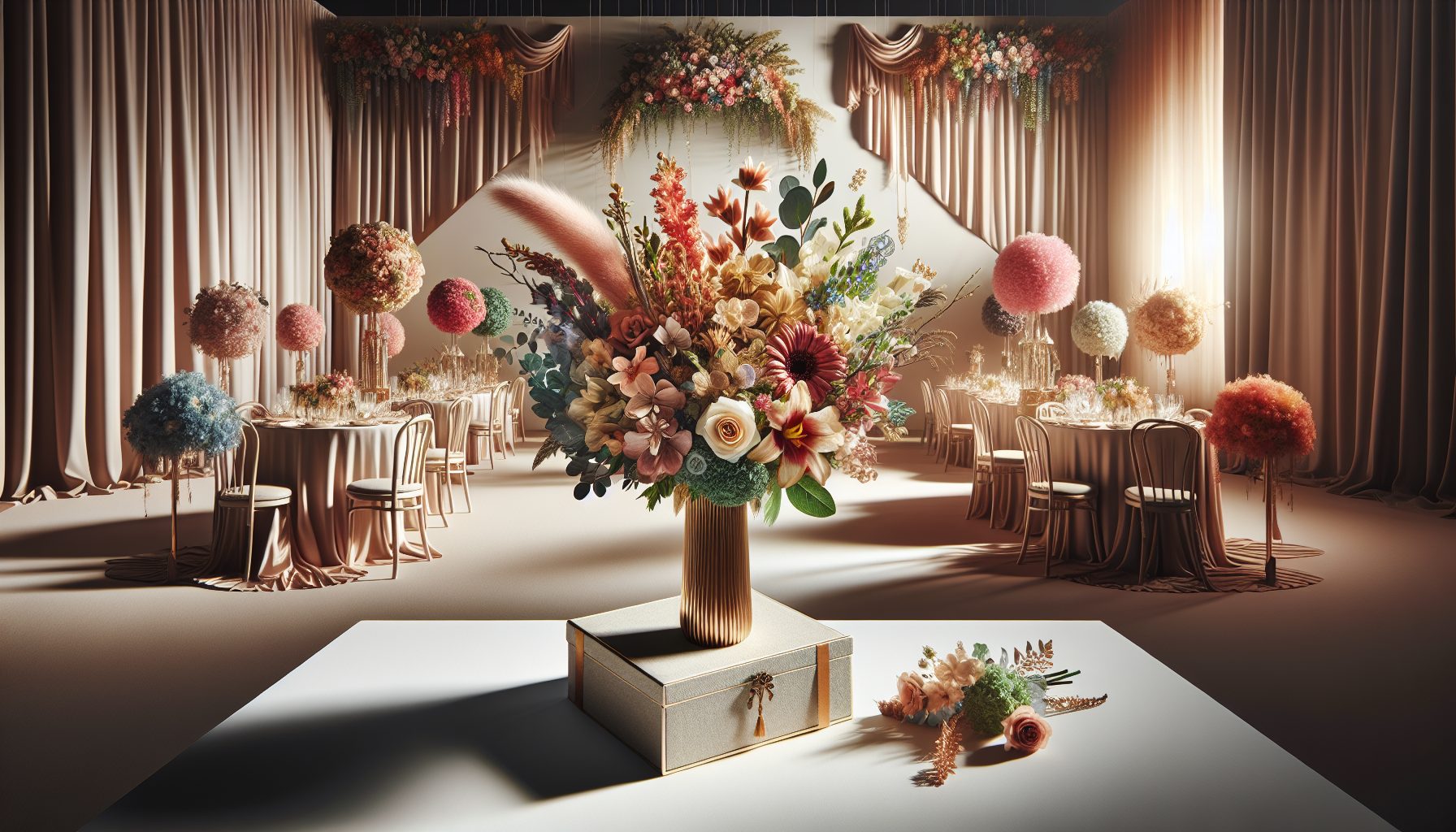 Подбор цветов в зависимости от общего стиля свадьбы