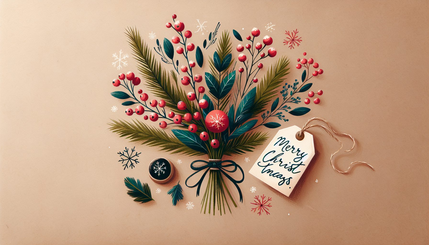 Как придать букету новогодний характер