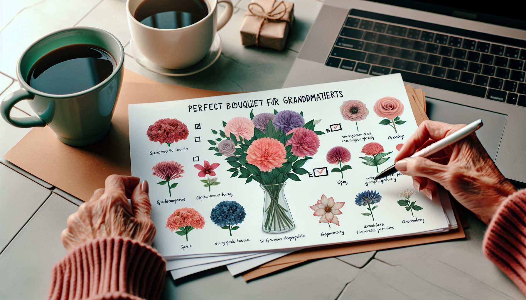 Чек-лист идеального букета для бабушки и дедушки