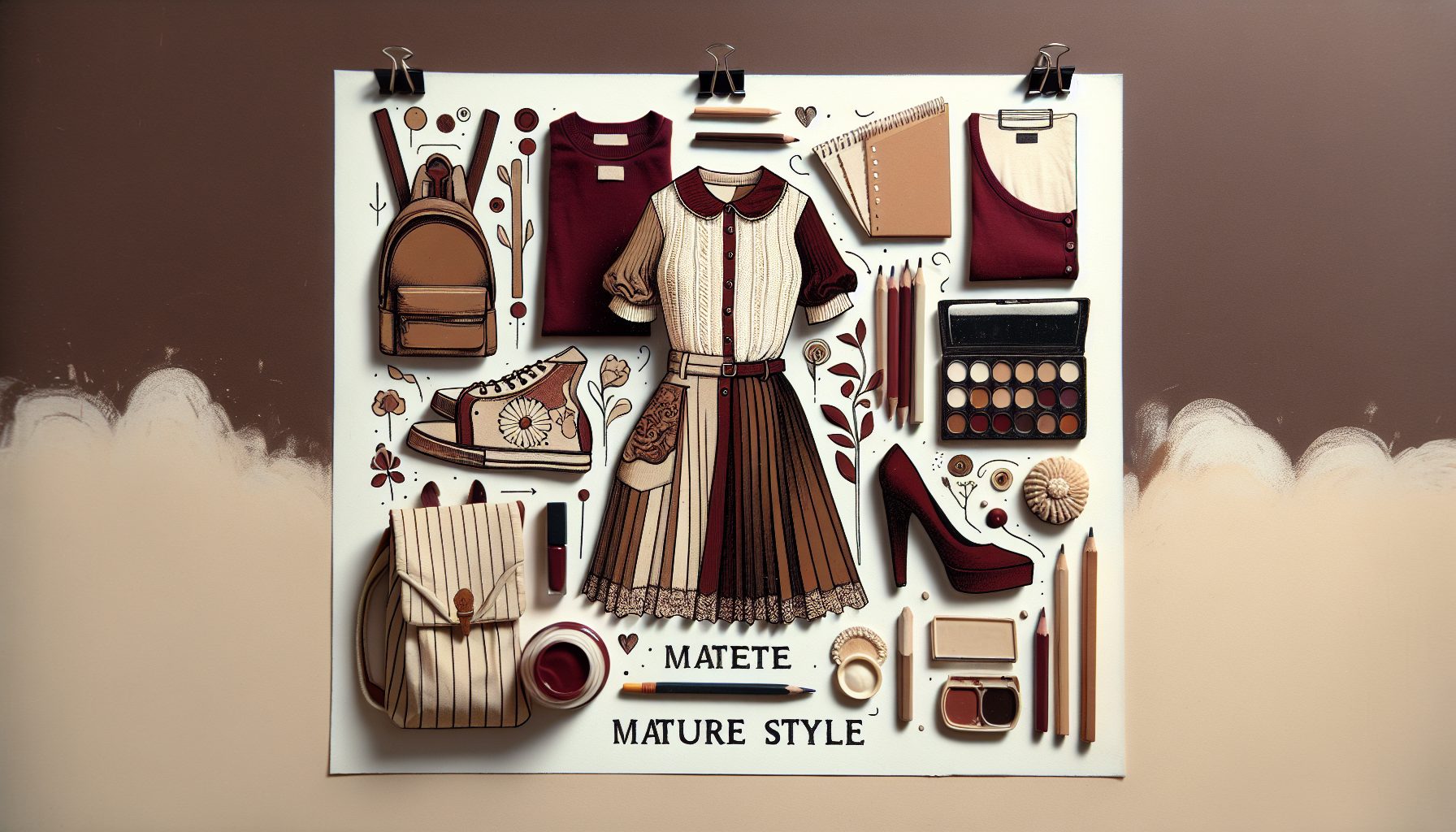 Бордовый и айвори: эффект взрослого стиля