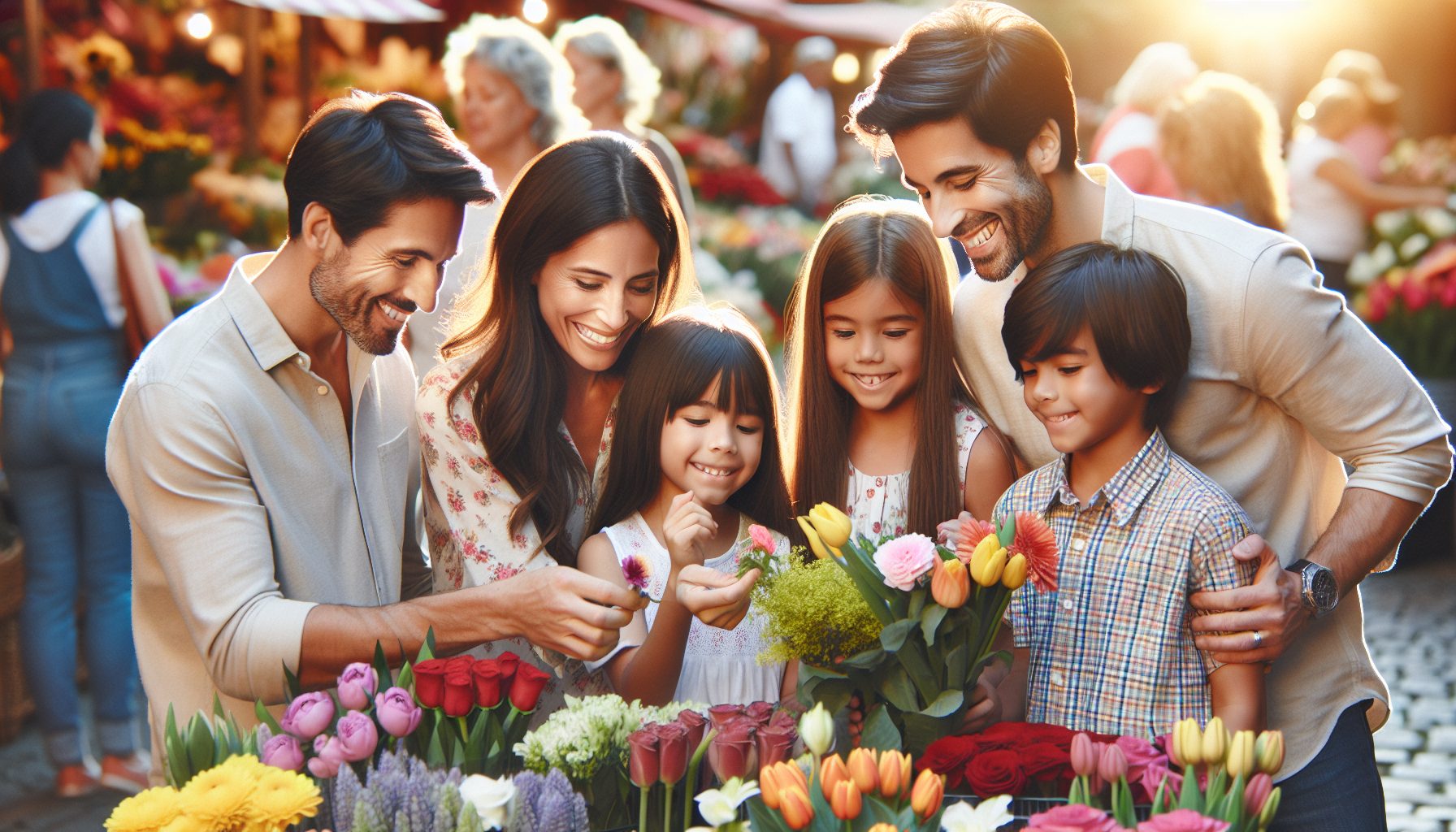 Цветочный поход всей семьёй