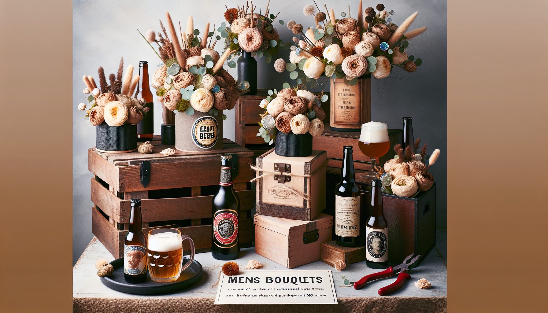 Мужские букеты: интерес без розового шума