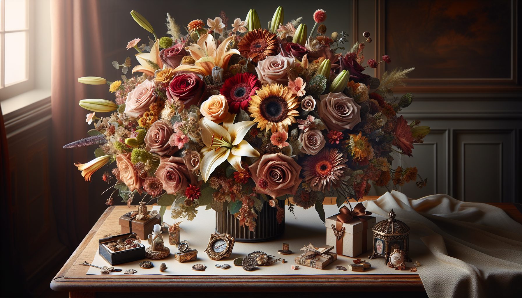 Букеты с дополнениями, которые запоминаются