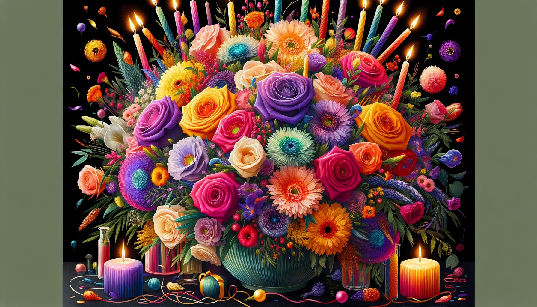 Яркие букеты: энергия праздника