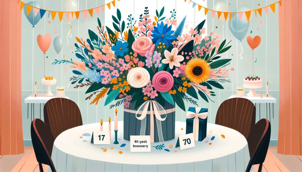 10 идей букетов к юбилею, если гостям от 7 до 70 лет