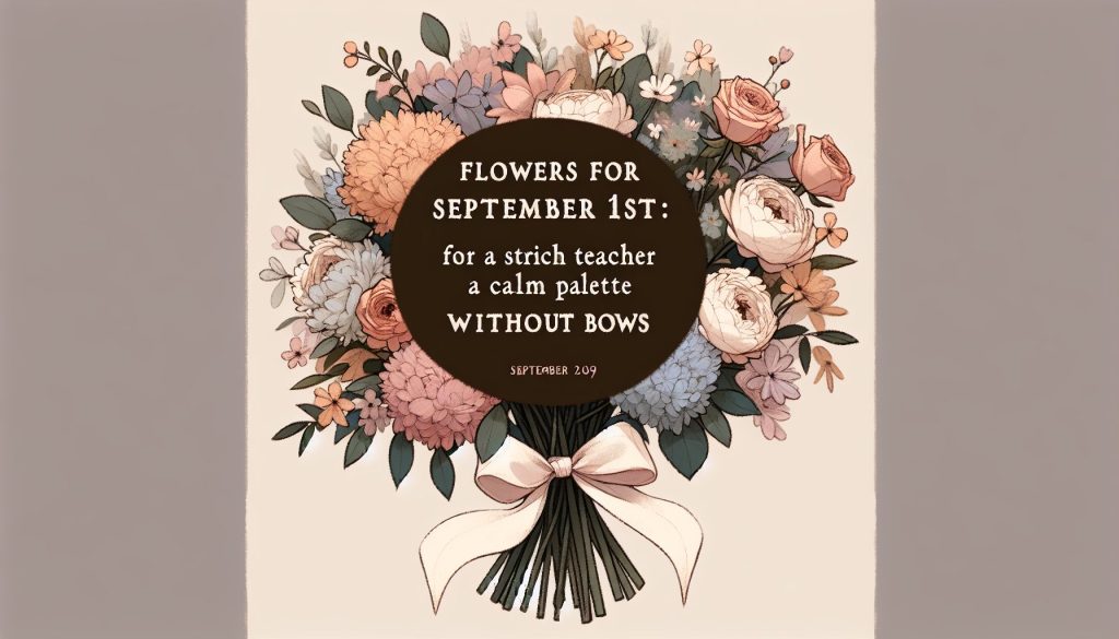 Цветы на 1 сентября для строгого учителя: спокойная палитра без бантиков