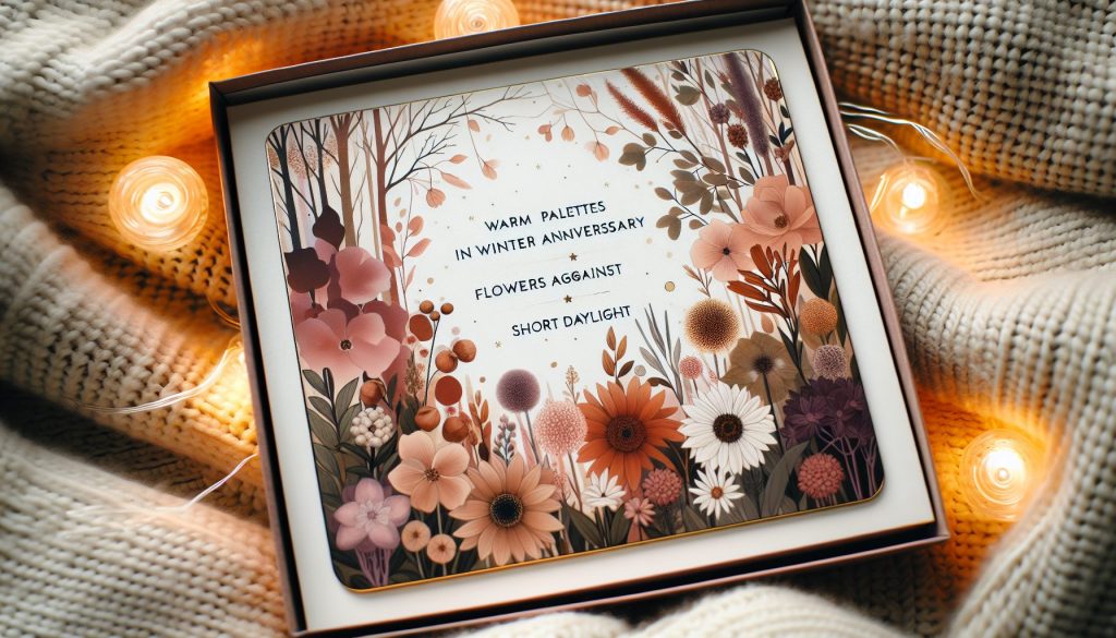 Тёплые палитры для зимнего юбилея: цветы против короткого светового дня