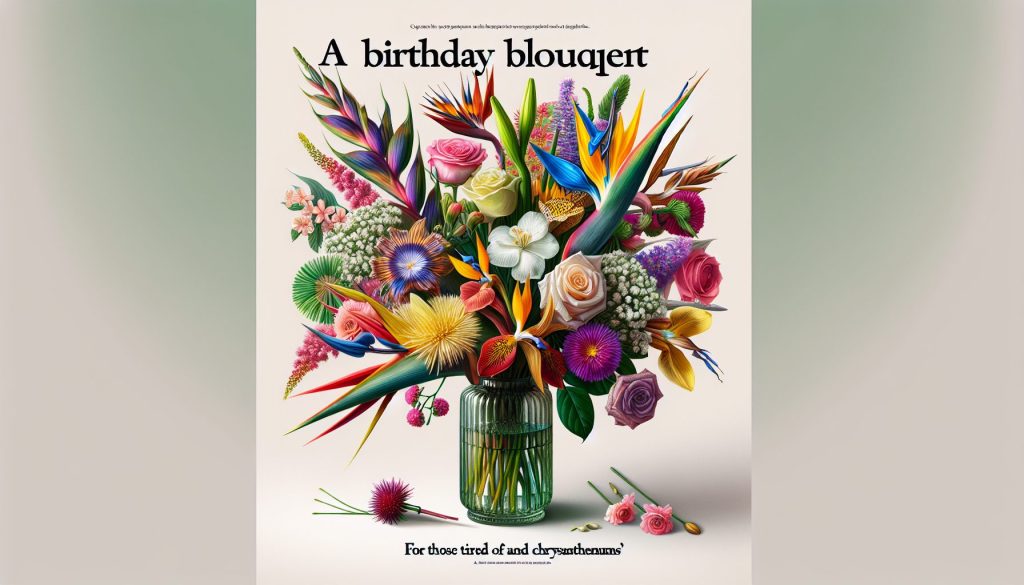 Букет на день рождения, если вы устали от роз и хризантем